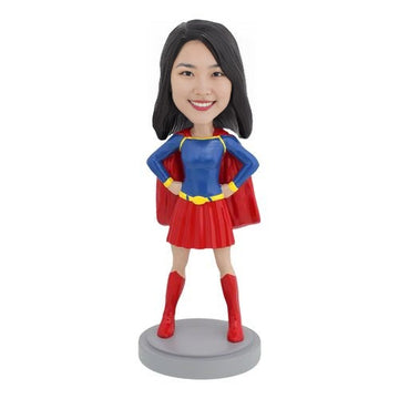 Custom Female Superhero Bobblehead – Conservative Style Premium Figurine