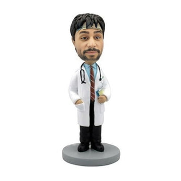 Doctor bobblehead with stethoscope- Handmade Personalized