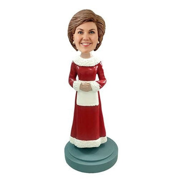 Mrs. Claus Bobblehead – Handmade Personalized